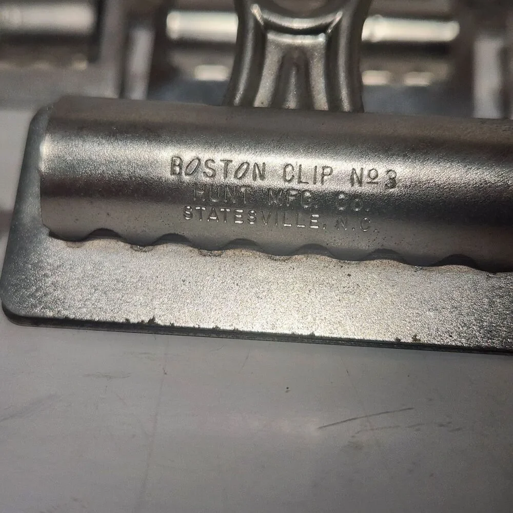 [Lot of 15] Vintage Metal Boston Paper Clip No.3 Hunt MFG Co, Statesville NC